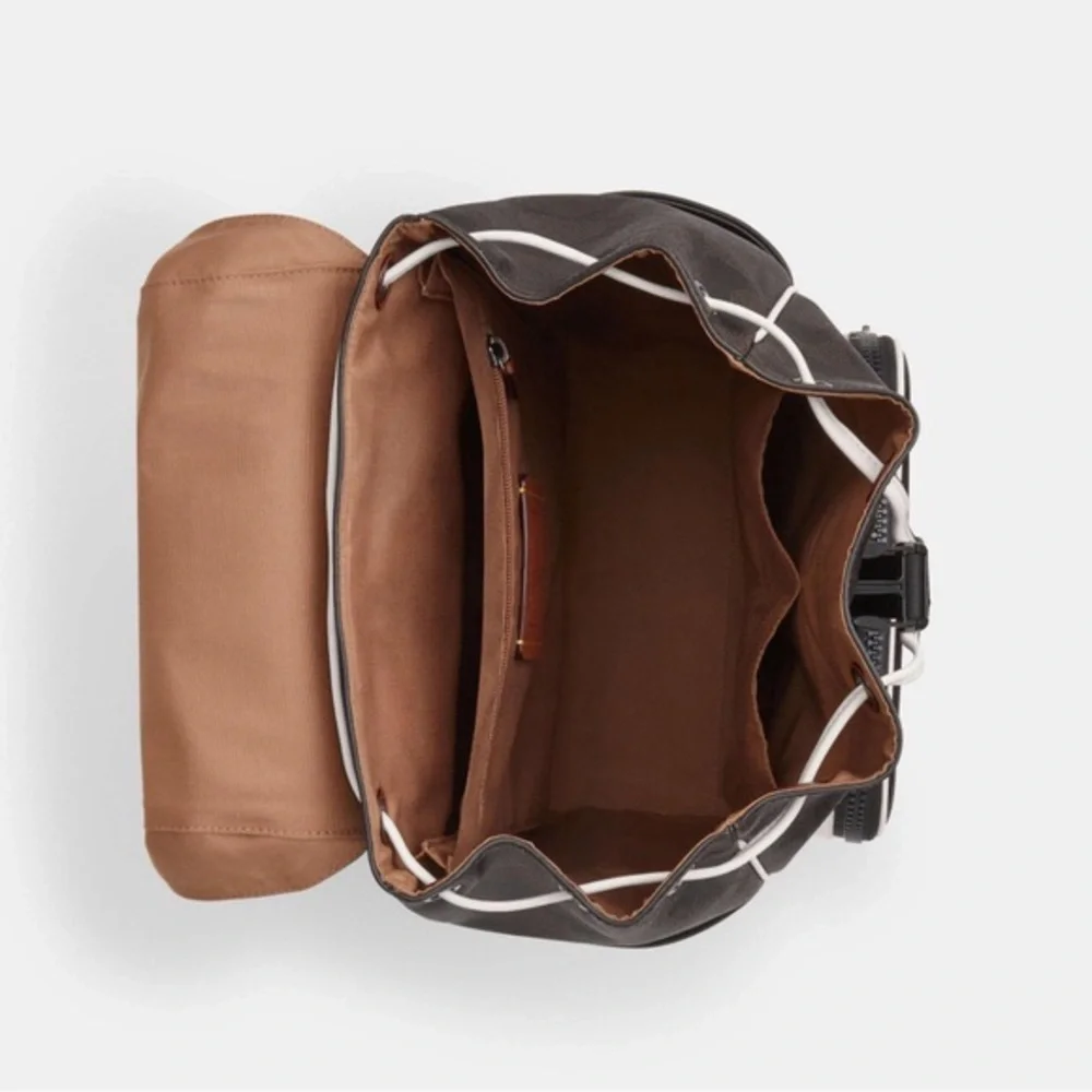 NWT COACH‎ Racer Backpack In Blocked Signature Canvas